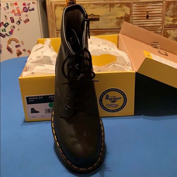 maple zip newark women's steel toe work boots